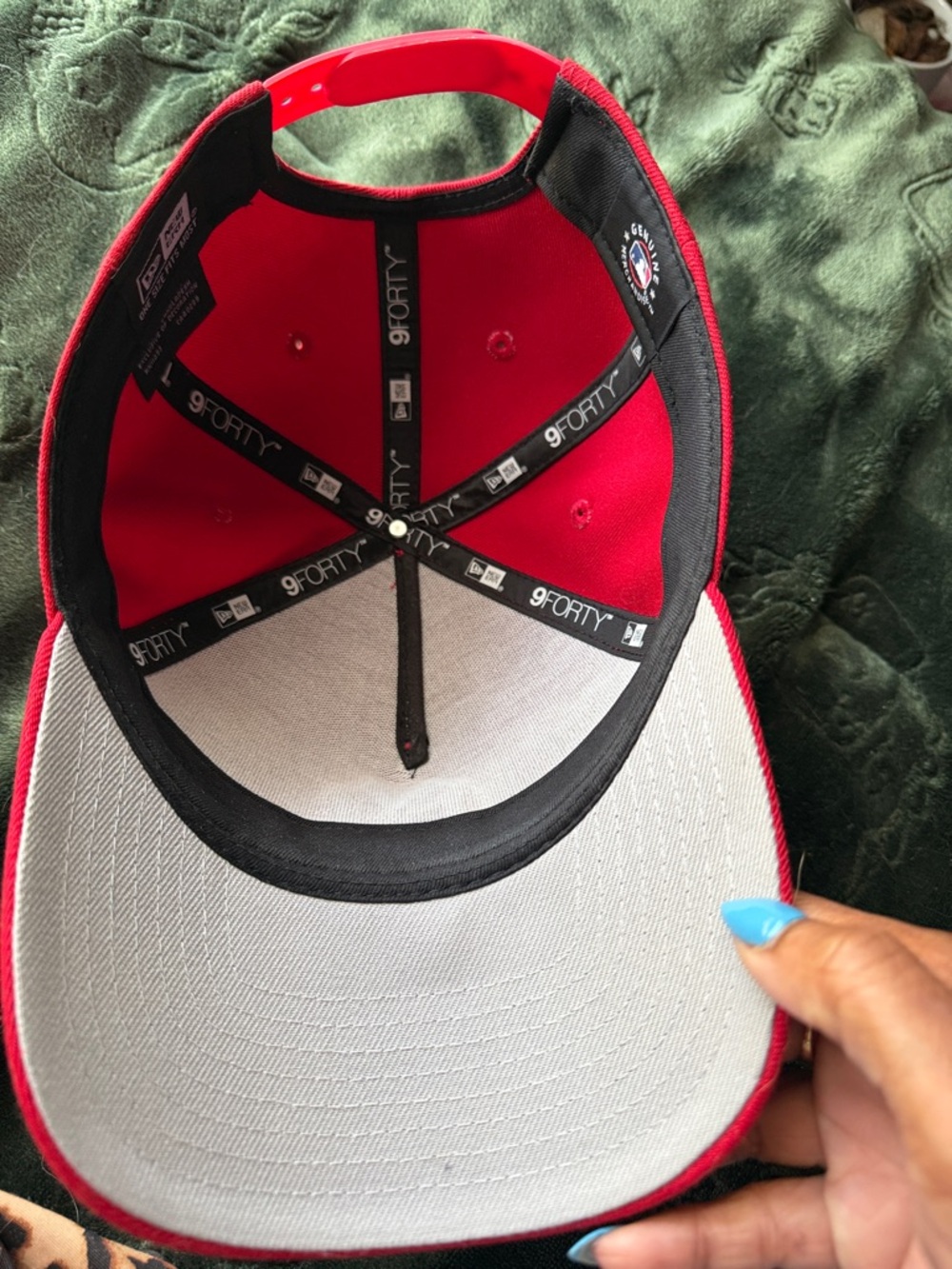 Red NY yankees a-frame baseball cap - Picture 3 of 3